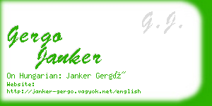 gergo janker business card